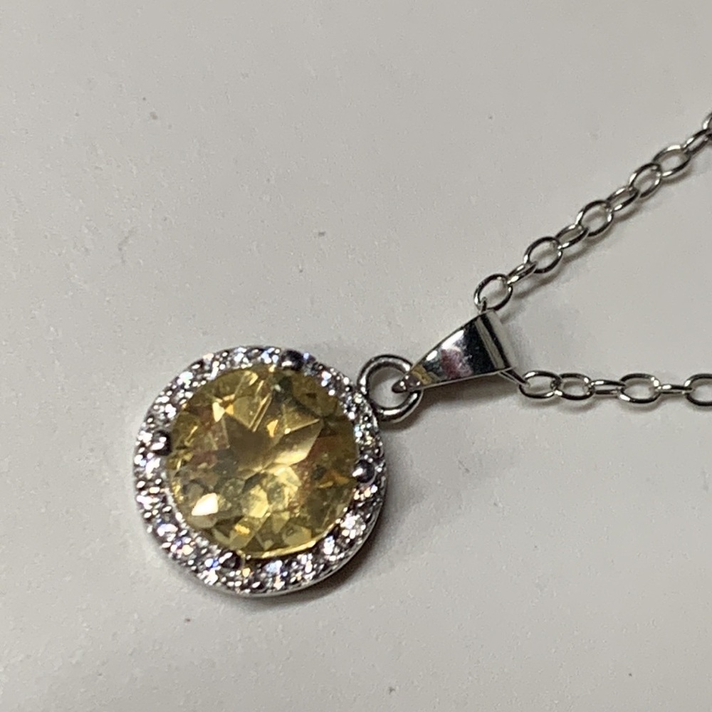 925 citrine pendant